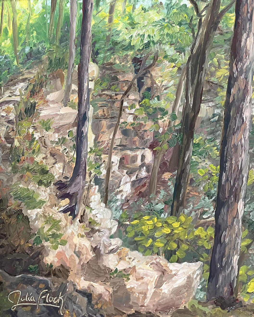 Off the Beaten Path oil on panel 10"x8"