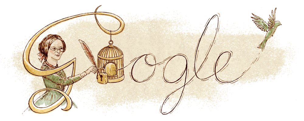 Charlotte Brontë's 108th Birthday, Watercolor, Ink, and Digital, 2023.